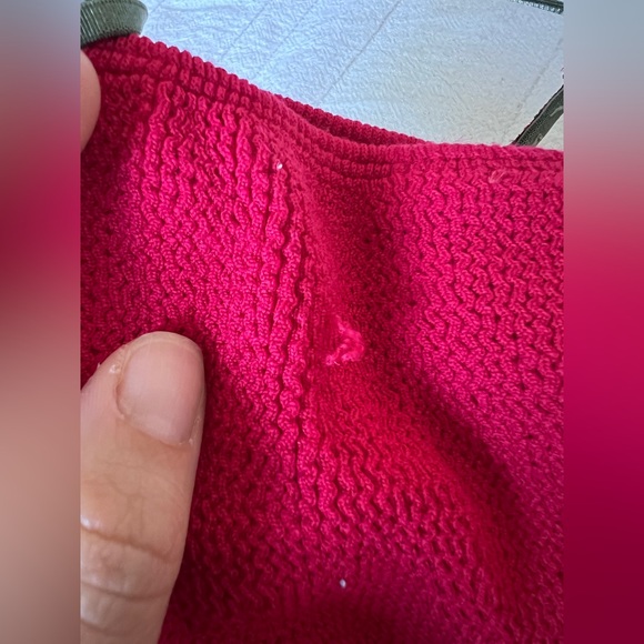 Leslie Amon Tube Mini Dress in Burgundy. - Picture 8 of 16